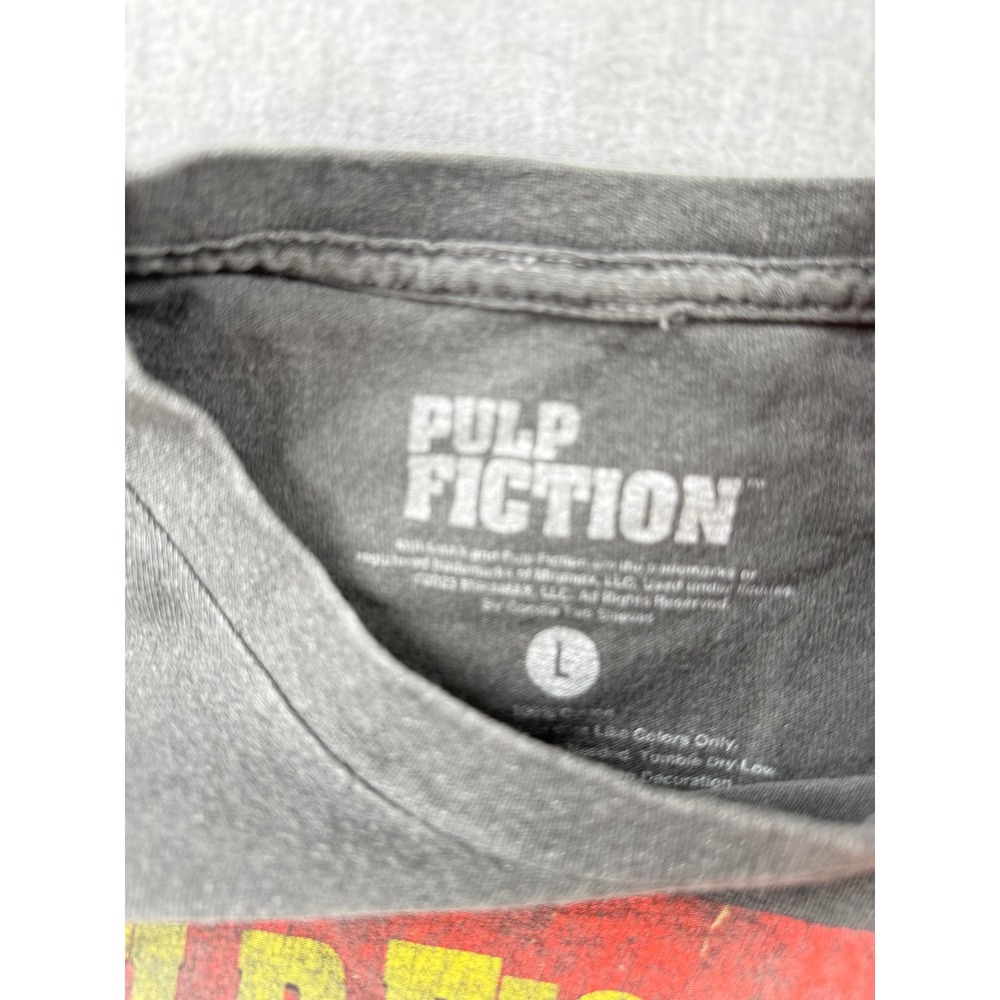 Pulp Fiction Mia Wallace Movie Poster Graphic Tee Shirt Gray Mens Large - Picture 2 of 4